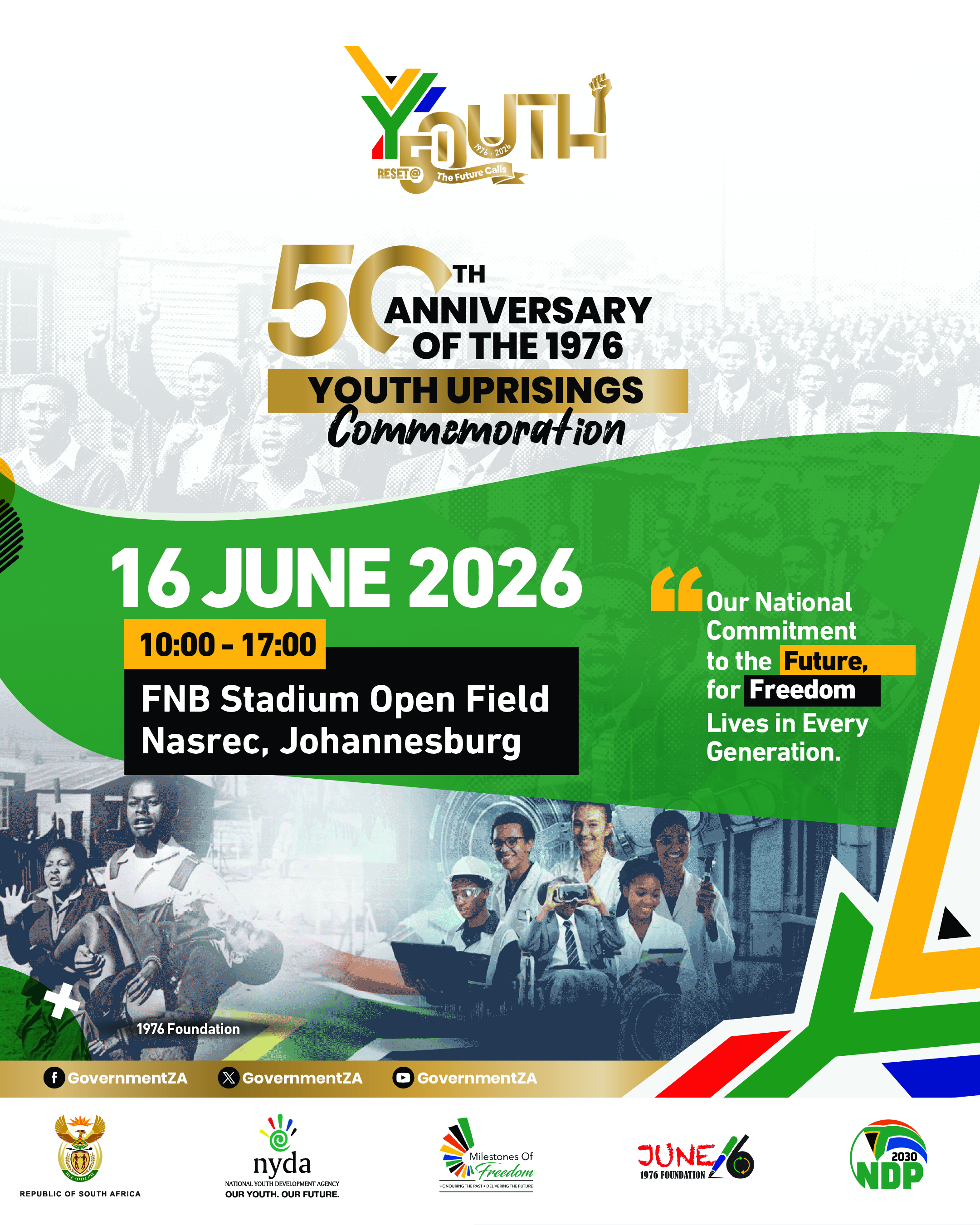 50th Anniversary of the 1976 Youth Uprisings Commemoration -  Our National Commitment to the Future for Freedom Lives in Every Generation