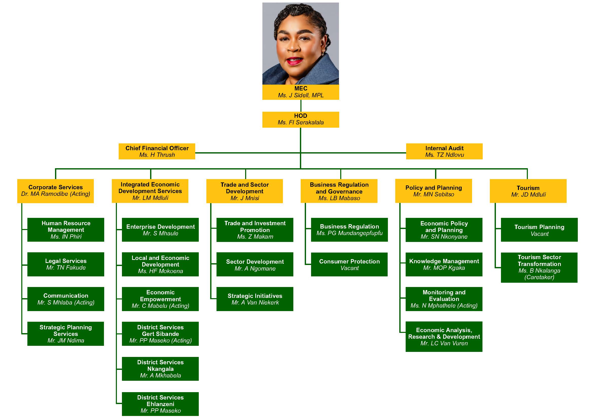 DEDT's Organizational Structure
