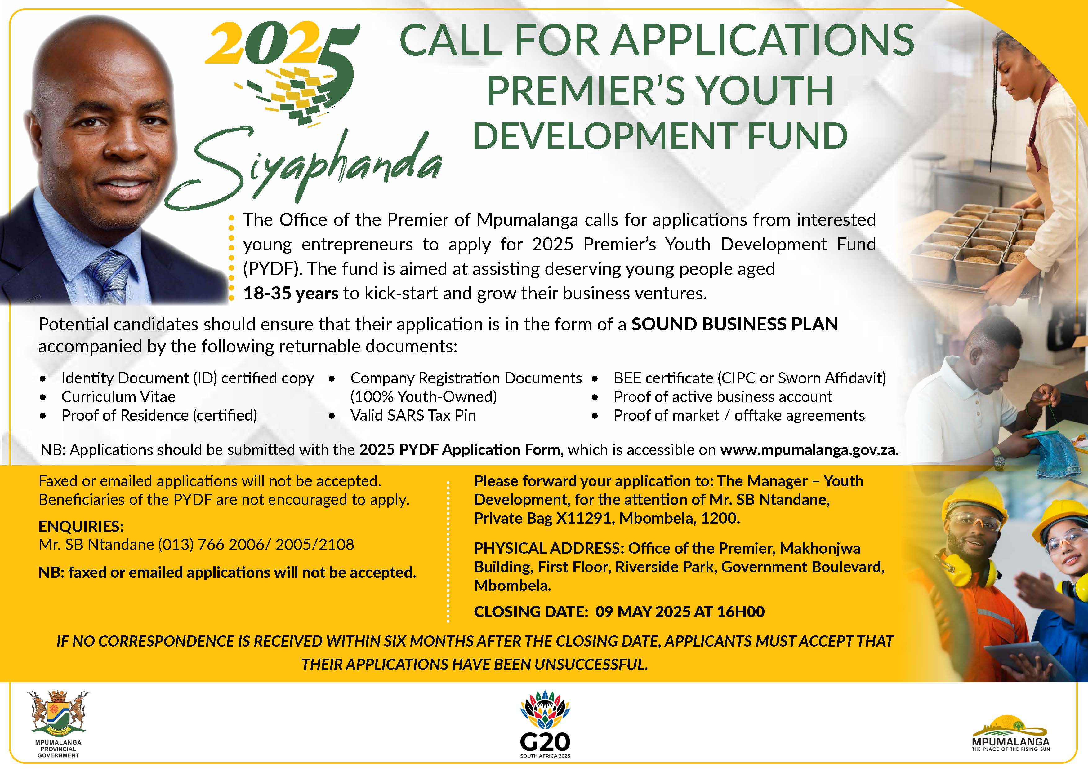 Applications for 2025 Premier Youth Development Fund are open - closing date 09 May 2025