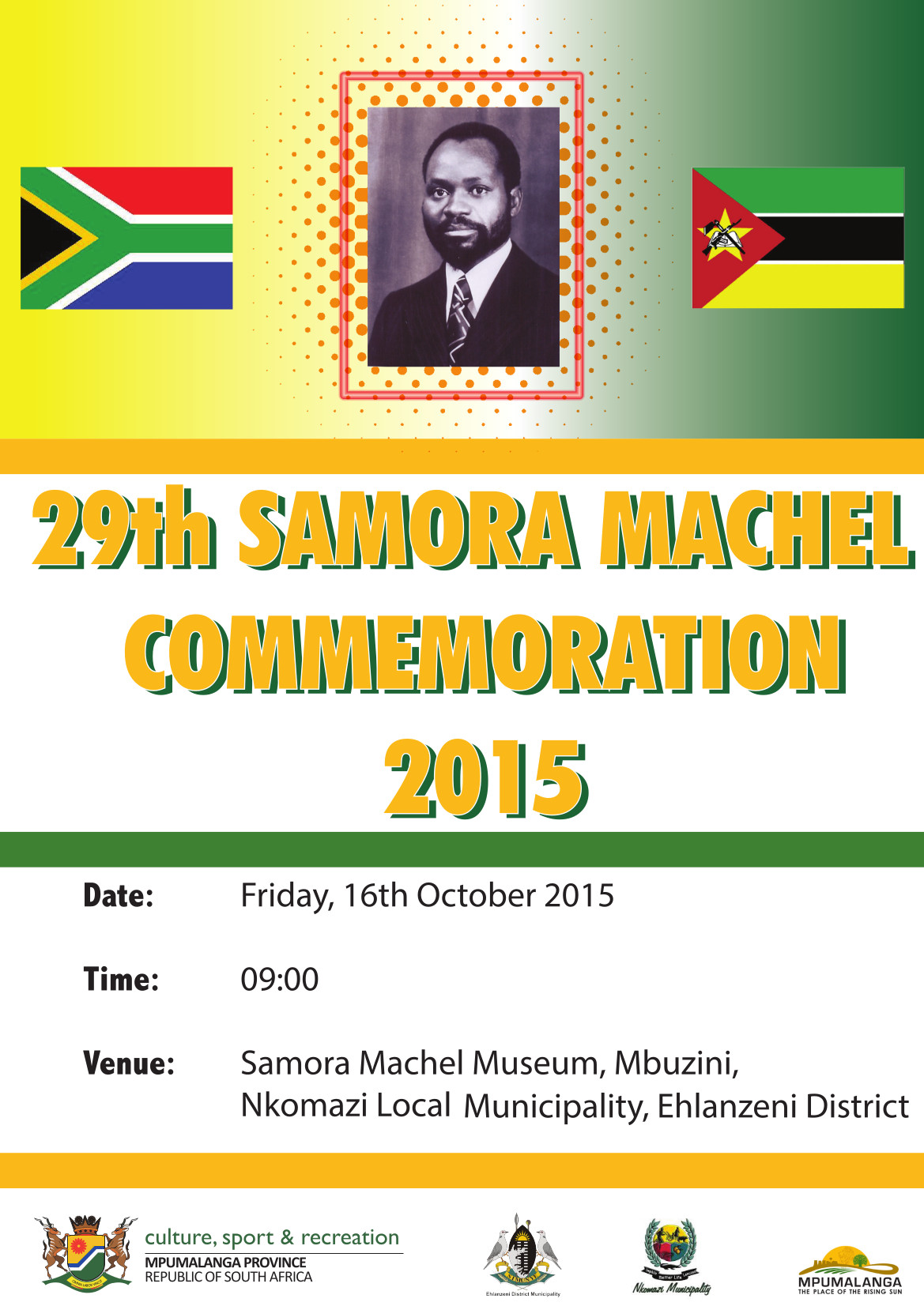29th Samora Machel Commemoration 2015 poster