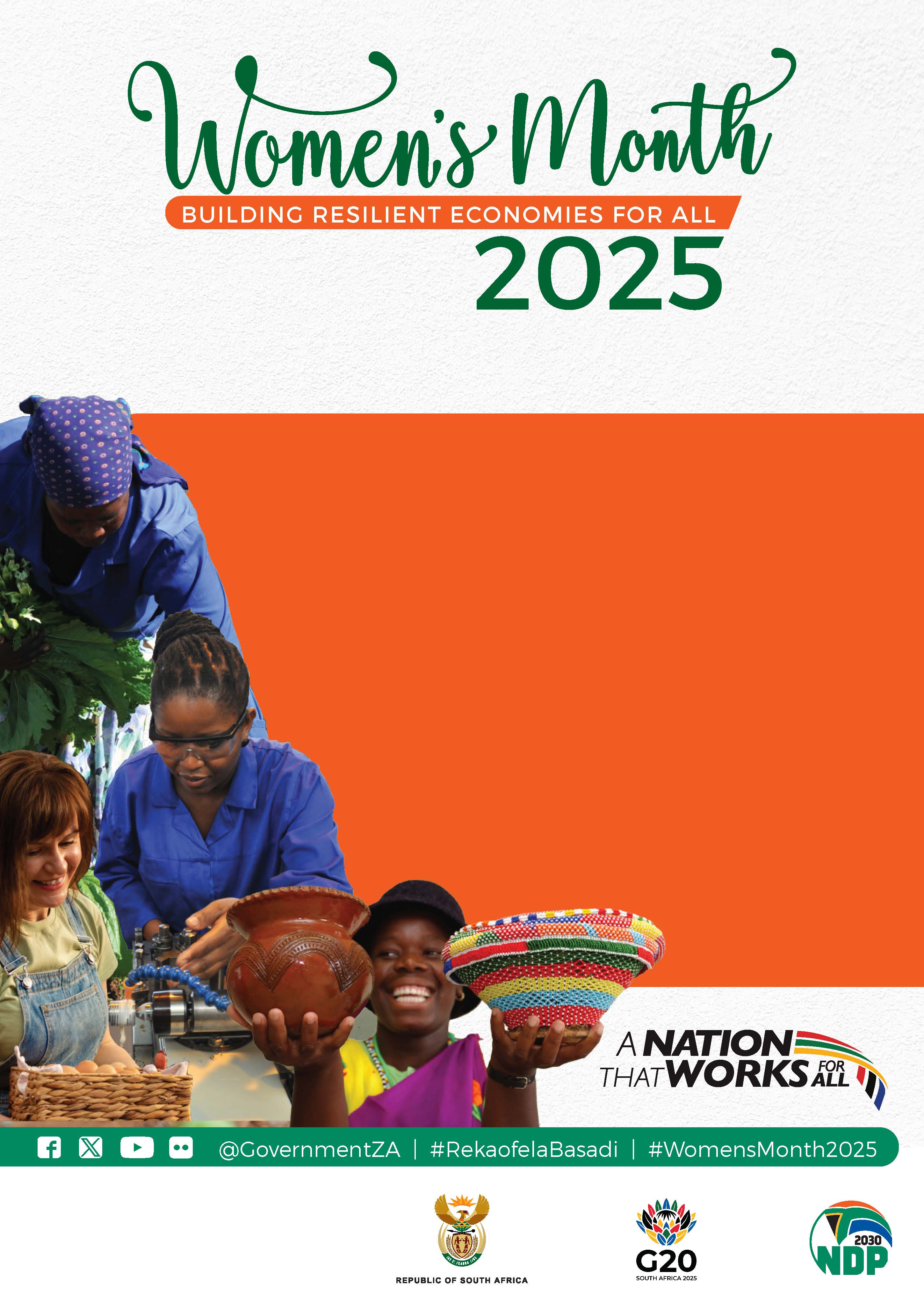 Women's Month 2025 Poster - Building Resilient Economies For All