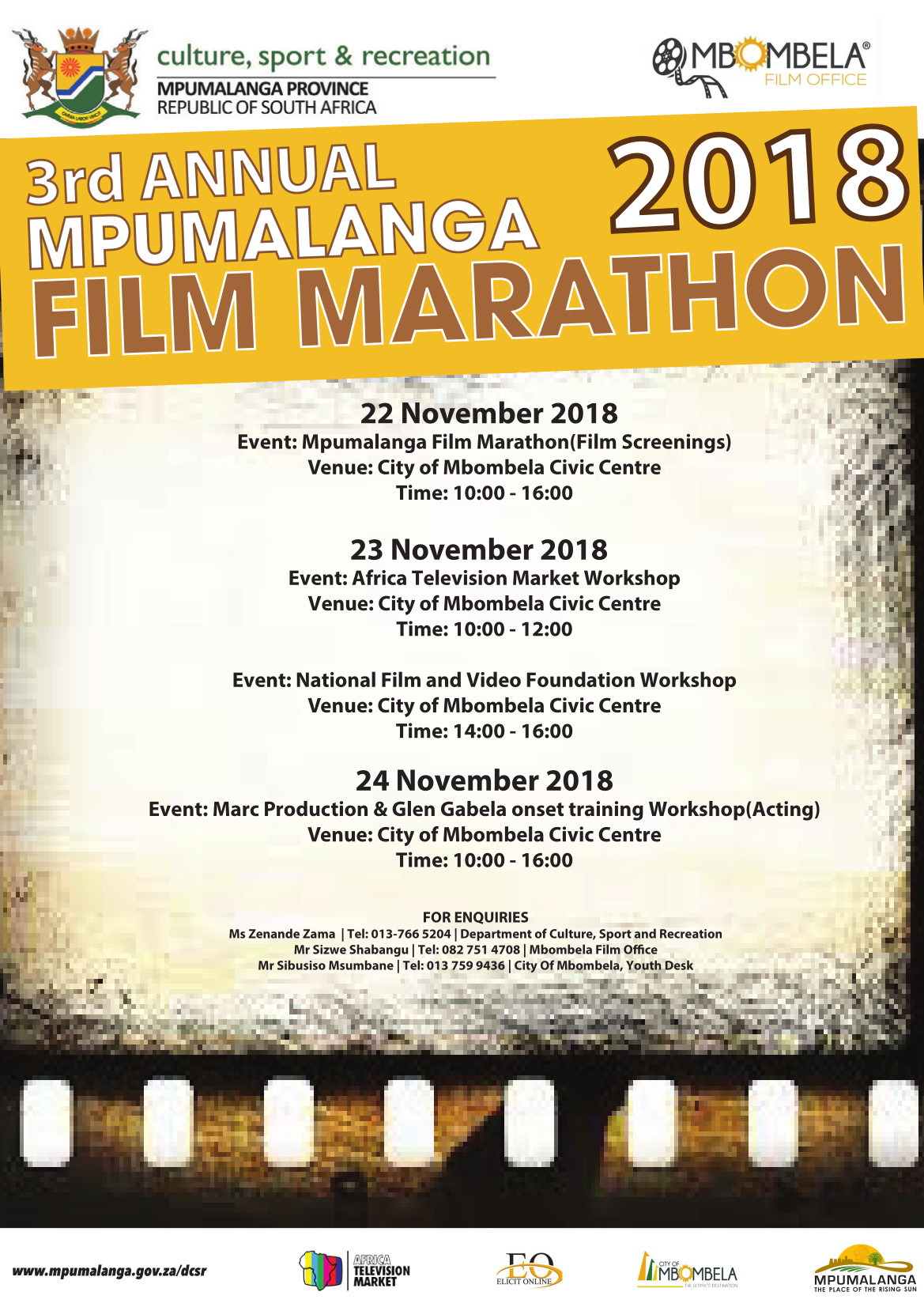 3rd Annual Mpumalanga Film marathon 2018
